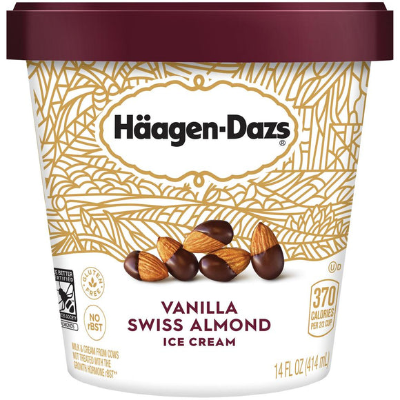 Haagen-Dazs Ice Cream - 14 oz -- Vanilla Swiss Almond - Earth's Basket