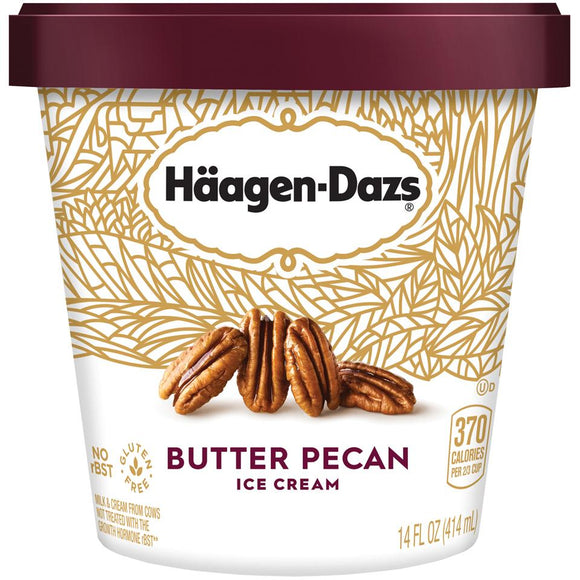 Haagen-Dazs Ice Cream - 14 oz -- Butter Pecan - Earth's Basket