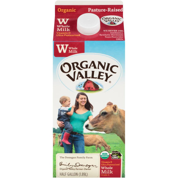 Organic Valley Milk -- Whole Milk Half Gallon - Earth's Basket