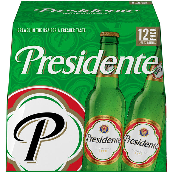 Presidente® Pilsener Style Beer, 12 Pack 12 fl. oz. Bottles