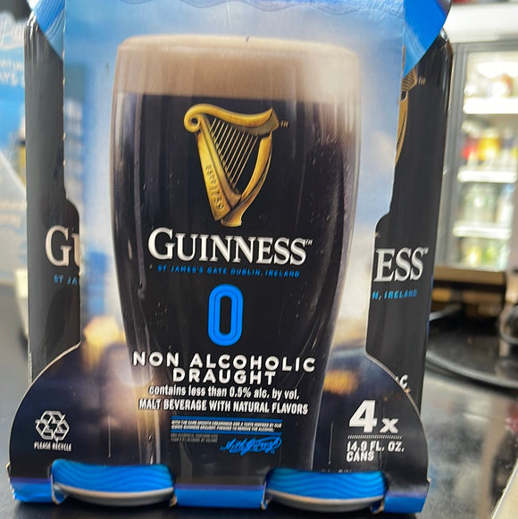 Guinness 00 NON Alcoholic Draught 4 Pk 16.9 Oz Can