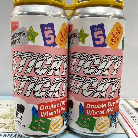 Five Boroughs Brewing Sticky Sticky DDH Wheat IPA 4x 16 oz Cans