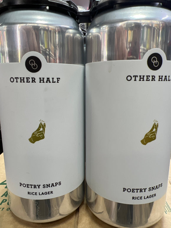 Other Half Poetry Snaps Rice Lager 4x 16oz Cans