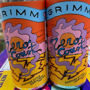 Grimm Zero coast Sonoma style Double IPA 4 Pk 16 Oz can