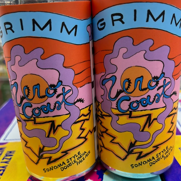 Grimm Zero coast Sonoma style Double IPA 4 Pk 16 Oz can