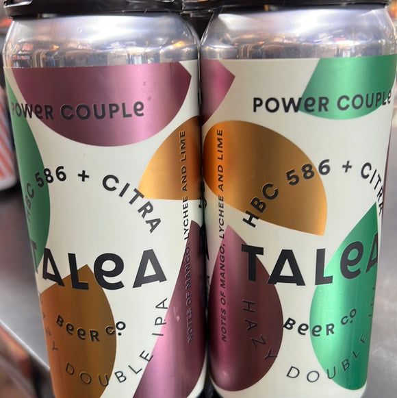 Talea power couple hazy IIPA beer 4 x 16 Oz Can