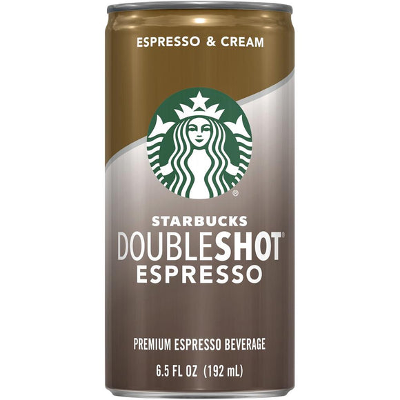 Starbucks Double Shot Premium Espresso Beverage Espresso and Cream 6.5 Fl Oz Can