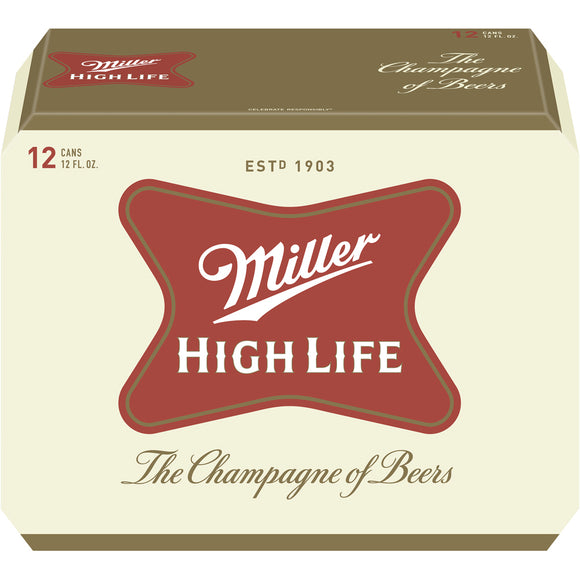 Miller High Life, 12 Pack 12 fl. oz. Cans