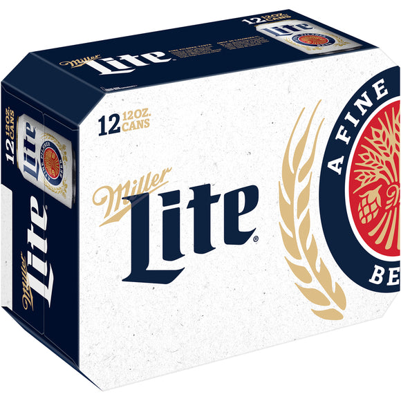 Miller Lite Pilsner Beer, Light Beer, Beer 12 Pack, 12 FL OZ Cans, 4.2% ABV