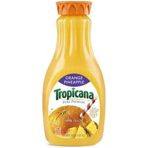 Tropicana Pure Premium 100% Juice Orange Pineapple Blend 52 Fl Oz Bottle