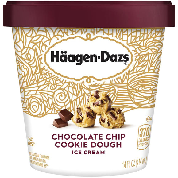 Haagen-Dazs Ice Cream - 14 oz -- Chocolaate Chip Cookie Dough - Earth's Basket