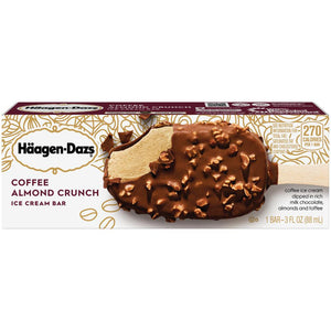 Haagen-Dazs Coffee Almond Crunch Ice Cream Bar 1 ct Box
