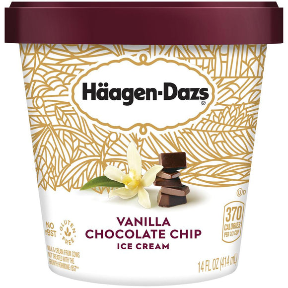 Haagen-Dazs Ice Cream - 14 oz -- Vanilla Chocolate Chip - Earth's Basket