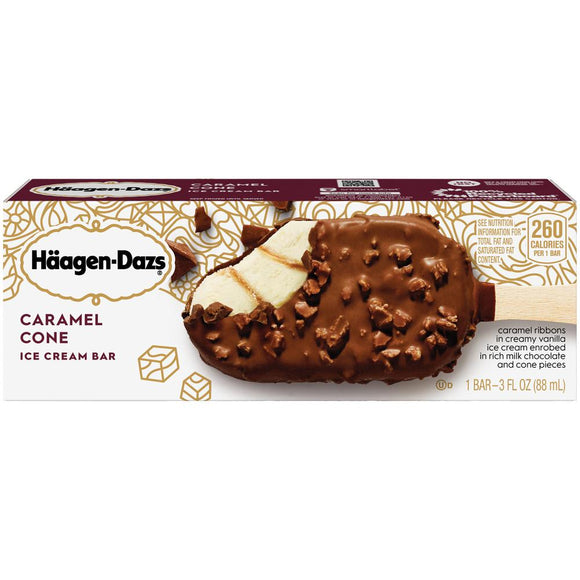 Haagen-Dazs Caramel Cone Ice Cream Bar 1 ct Box