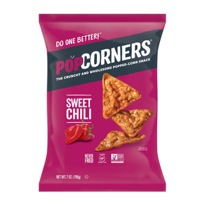 Popcorners Crunchy and Wholesome Popped-Corn Snack Sweet Chili 7 Oz