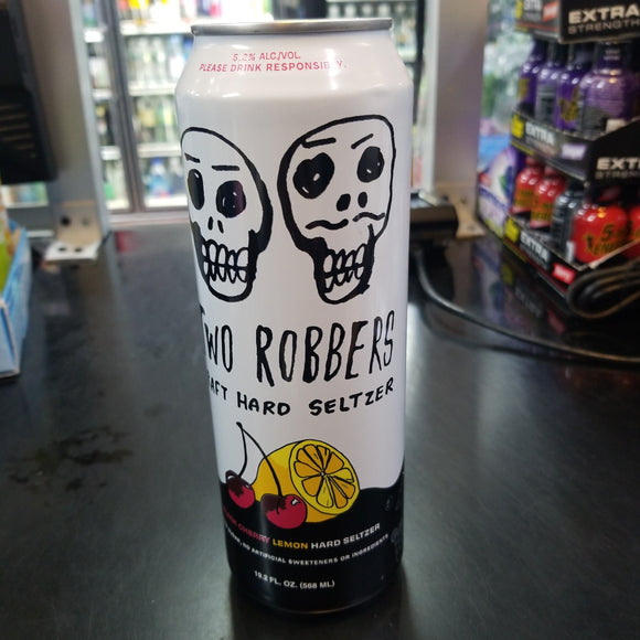 TWO ROBBERS HARD SELTZER BLACK CHERRY 19.2 oz can