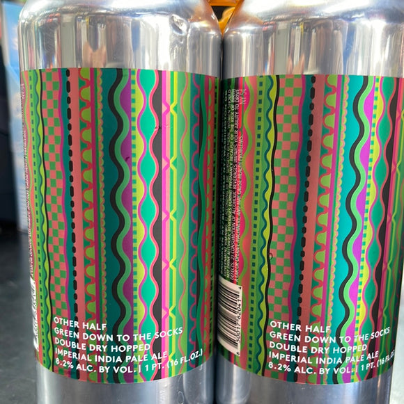 Other Half Green Down To The Socks DDH Imperial IPA 4 x 16 Oz Can