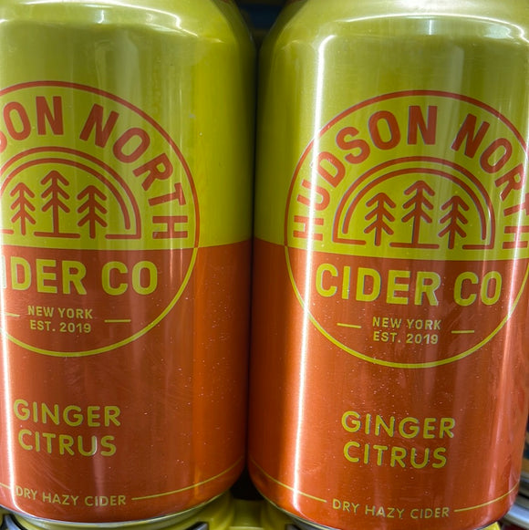Hudson North Cider Ginger Citrus 6 x 12 Oz Can