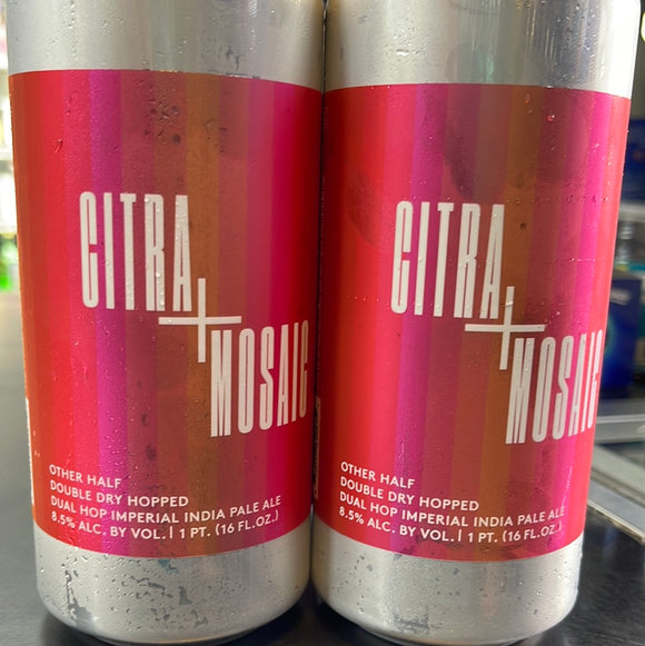 Other Half Citra + Mosaic DDH Dual Hop imperial IPA 4x 16oz Cans