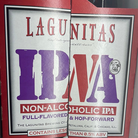 Lagunitas IPNA non alcoholic 6 pk 12 Oz bottle
