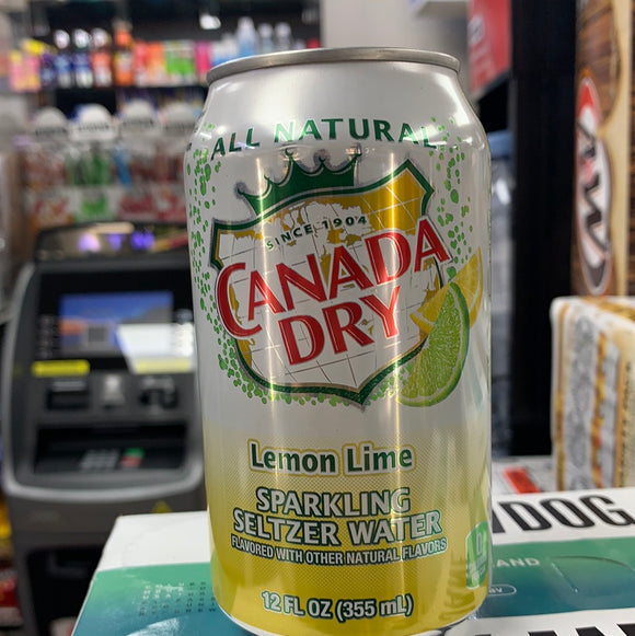 Canada Dry Lemon Lime Sparkling Seltzer Water 12 Oz Can